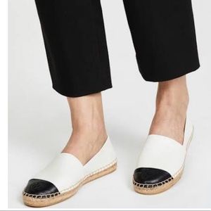 Black and White Tory Burch Espadrilles